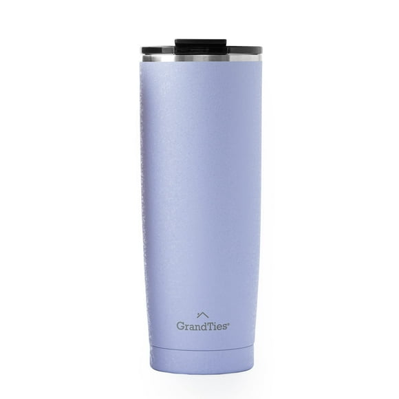 GrandTies Gobelet à Café Isolé avec Couvercle Tritan Étanche, Réutilisable, Double Paroi en Acier Inoxydable Tasses Thermiques pour Boissons Chaudes et Froides 20oz (Snowy : Sanctuary)