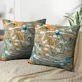thumbnail image 4 of LALILO Throw Pillow Covers Color Oil Water Liquid Oil Color With Retro Cushion Cover 18" x 18", 2 Pack, 4 of 6