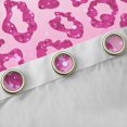 thumbnail image 4 of Feelyou Leopard Print Curtains Pack of 2 (52x84 Each), Pink Sequin Print Window Curtains, 4 of 6