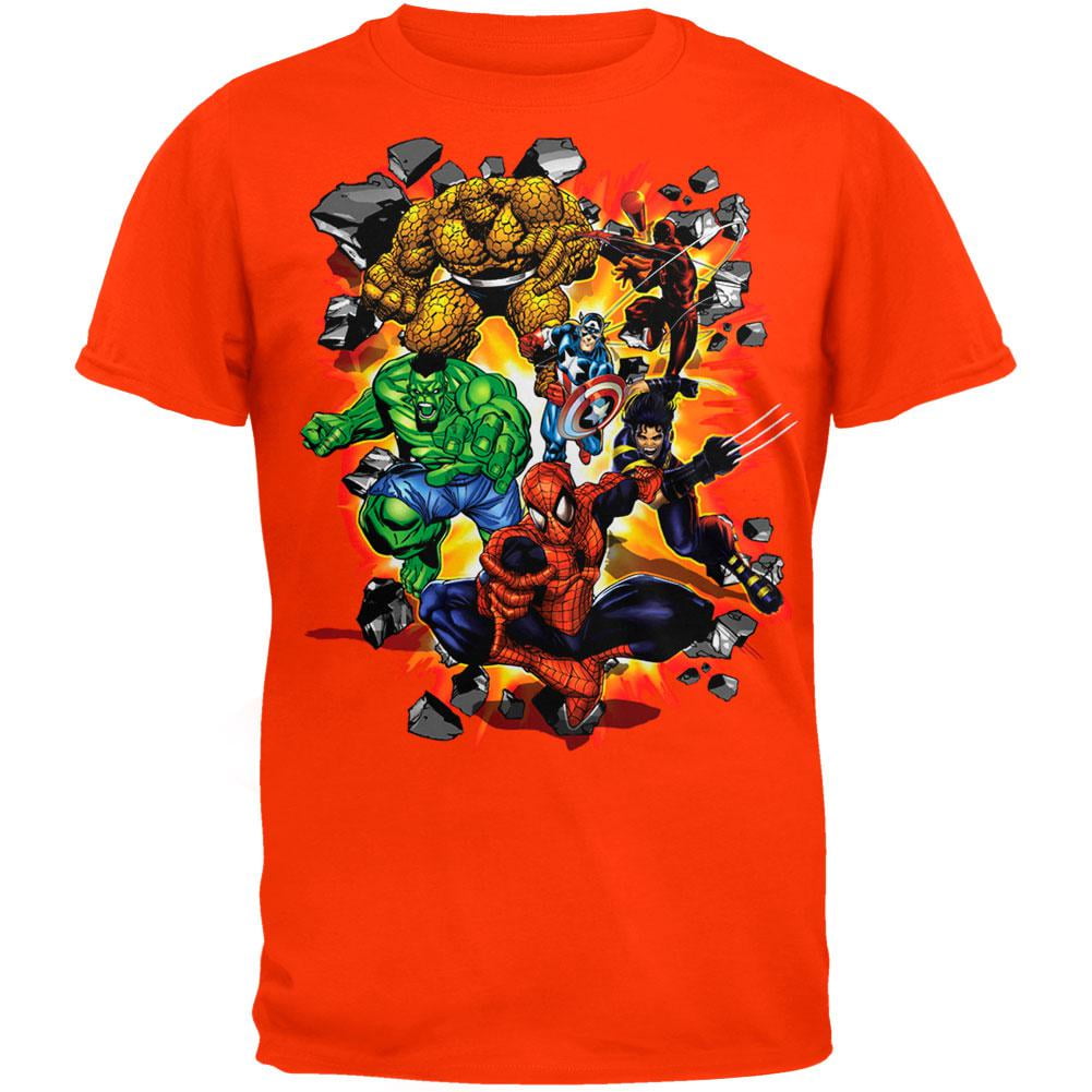 Marvel Heroes Burst T-Shirt | Walmart 