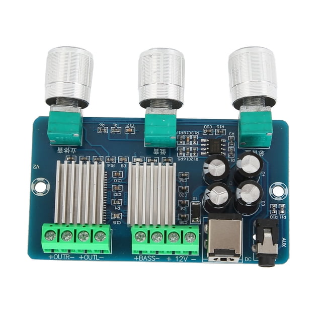 Placa amplificadora de potencia digital conveniente placa amplificadora de sonido DC 12V de 21 canales para altavoz