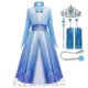 thumbnail image 2 of Frozen Girls Dress Elsa 2 Princess Cosplay Costume Kid Fancy Children Gowns Vestidos Snow Queen, 2 of 4