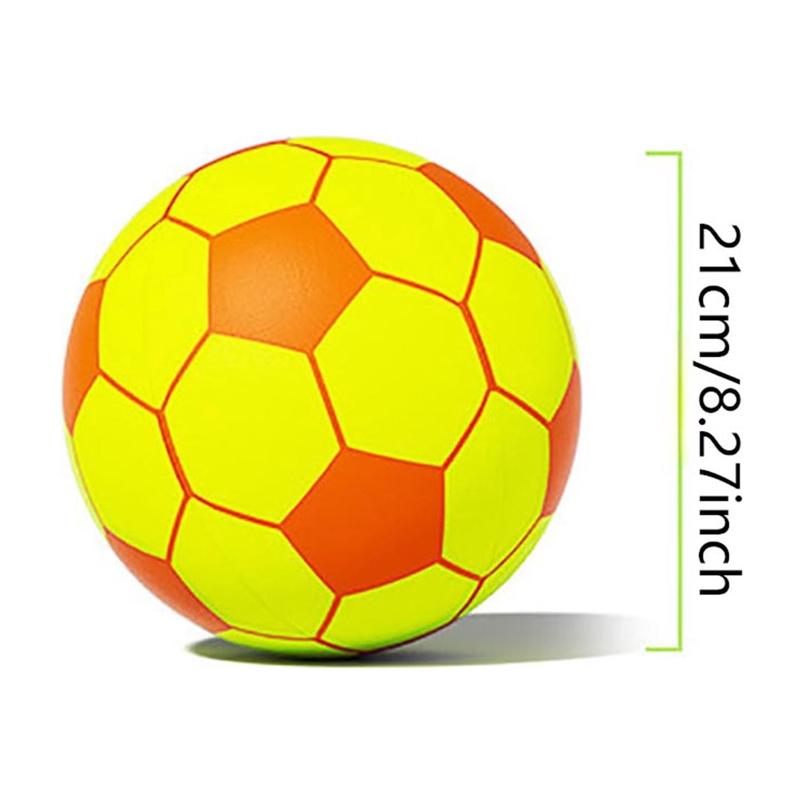 Dwellin Kids Foam Soccer Ball 8.27 Inch Mini Soft Silent Football Indoor Outdoor Toy Balls for Training Kicking Realistic Bounces Quiet Practice Orange