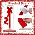 thumbnail image 2 of Christmas Cabinet Door Bow - Wide Finished Bow with Sewn, Festive Ribbon Bow for Kitchen Cabinets/Furniture, Holiday Party Decoration & Gift Wrapping Accent, Easy-to-Install, 7*79in, Red, 2 of 9