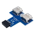 thumbnail image 2 of Nuevo Adaptador de licencia Base de Conector USB 2.0 de 9 Pines (2x5) a 2 Puertos USB Macarena Puerto de encabezado USB 9 PIN, 2 of 8