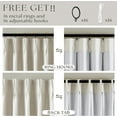 thumbnail image 6 of Natural Cream Pinch Pleated 100% Blackout Curtains 95 Inches Long Linen Room Darkening Window Curtains for Living Dining Room Bedroom Memory Shape, 6 of 13