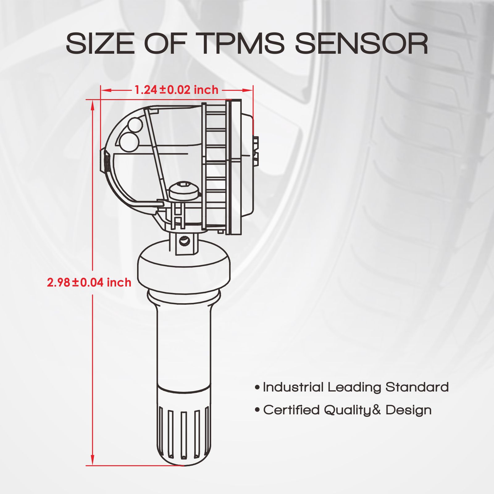 TPMS Tire Pressure Sensor – 315 MHz – Fits Buick Enclave, Lucerne, LaCrosse, Saturn Aura, Vue