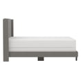thumbnail image 2 of Modern Fabric Upholstered 60" Queen Bed in Grey, 2 of 7