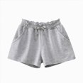 thumbnail image 2 of KPOPLK Girls Cotton Athletic Shorts Quick-Drying Toddler Summer Running Shorts Dolphin Yoga Shorts for Kids Size 3-4 Years,Grey, 2 of 4