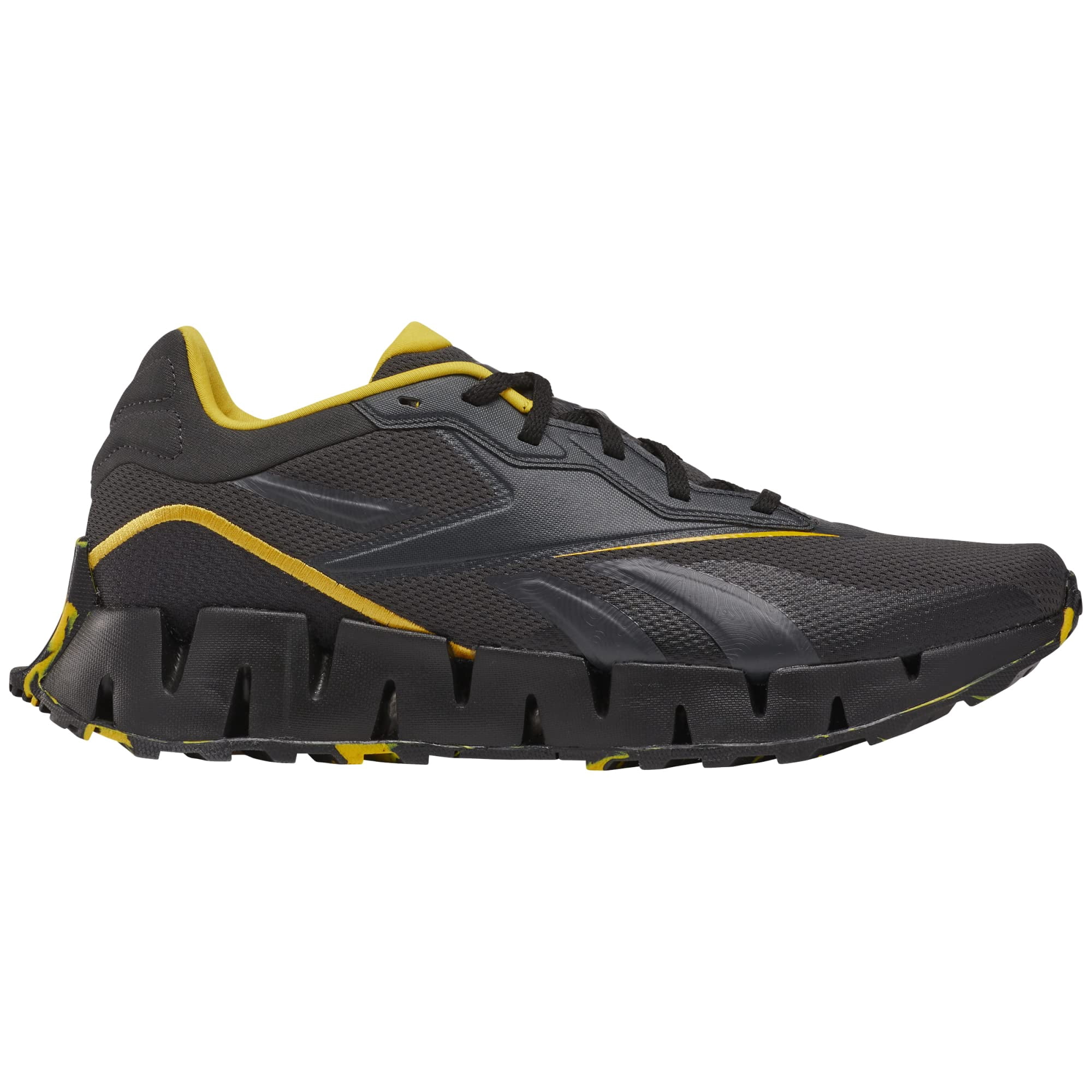 Reebok Unisex Zig Dynamica 4 Adventure Shoes, Pure Grey/Black/Yellow, 8,5