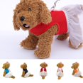 thumbnail image 2 of Tenue en Maille pour Animaux de Compagnie Robe Jupe Laisse Corde Harnais Vêtements Robe Bleue m, 2 of 9