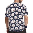 thumbnail image 2 of Wukai Cute Basebal Print Men's Short-Sleeved Mesh T-Shirt,Quick-Dry Short Sleeve Workout T-Shirt-5X-Large, 2 of 8