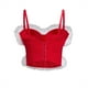 thumbnail image 3 of Camisola moldeadora de cintura con hebilla de lazo de color sólido navideño para mujer, top de poliéster, 3 of 5