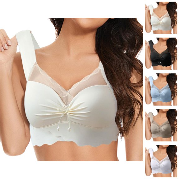 Cooling Bras for Women Lace Seamless Wireless Racerback Push Up Sleeping Yoga Bralettes Everyday Bra