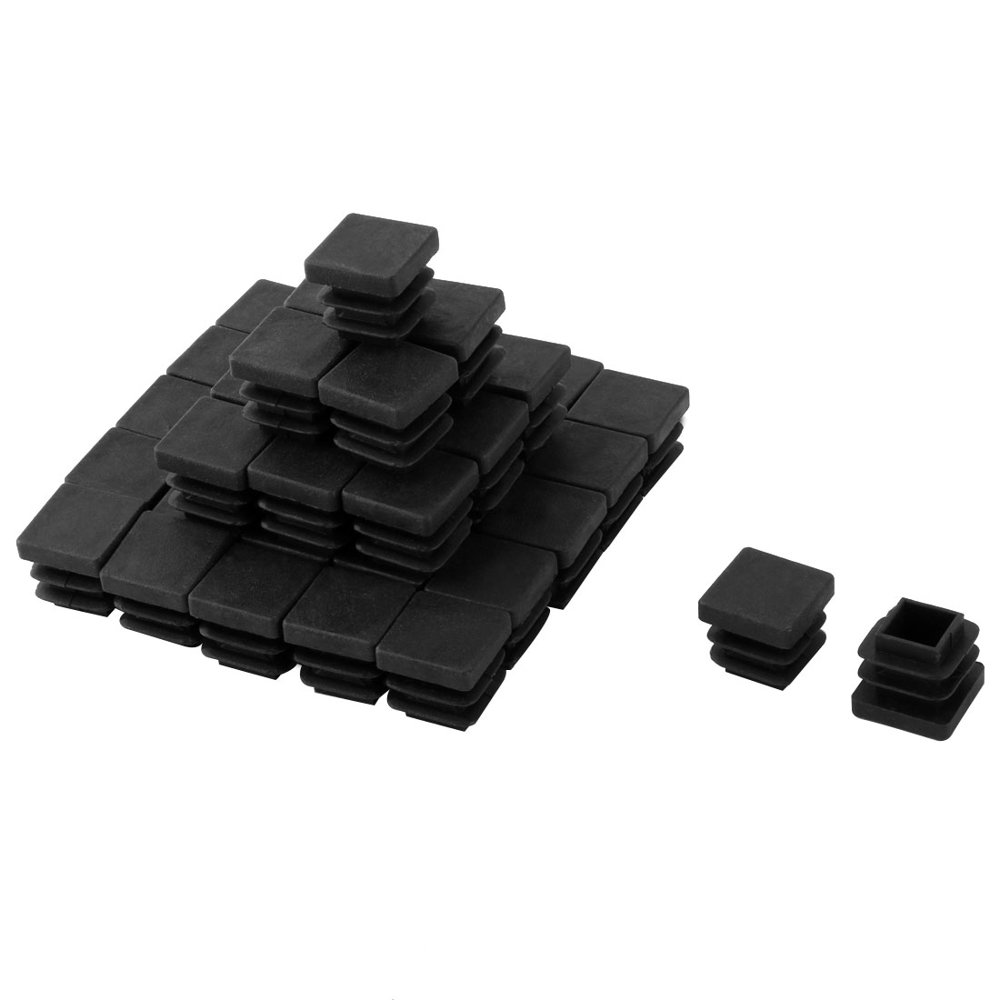 Unique Bargains Plastic Square Shape Table Chair Leg Tube Insert 15 x