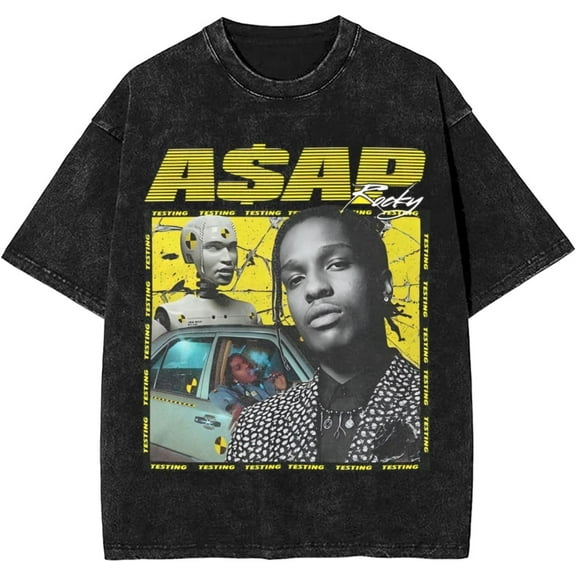 Men's and Women's ASAP Music Rocky Fashionable Retro Cotton T-Shirts 6353