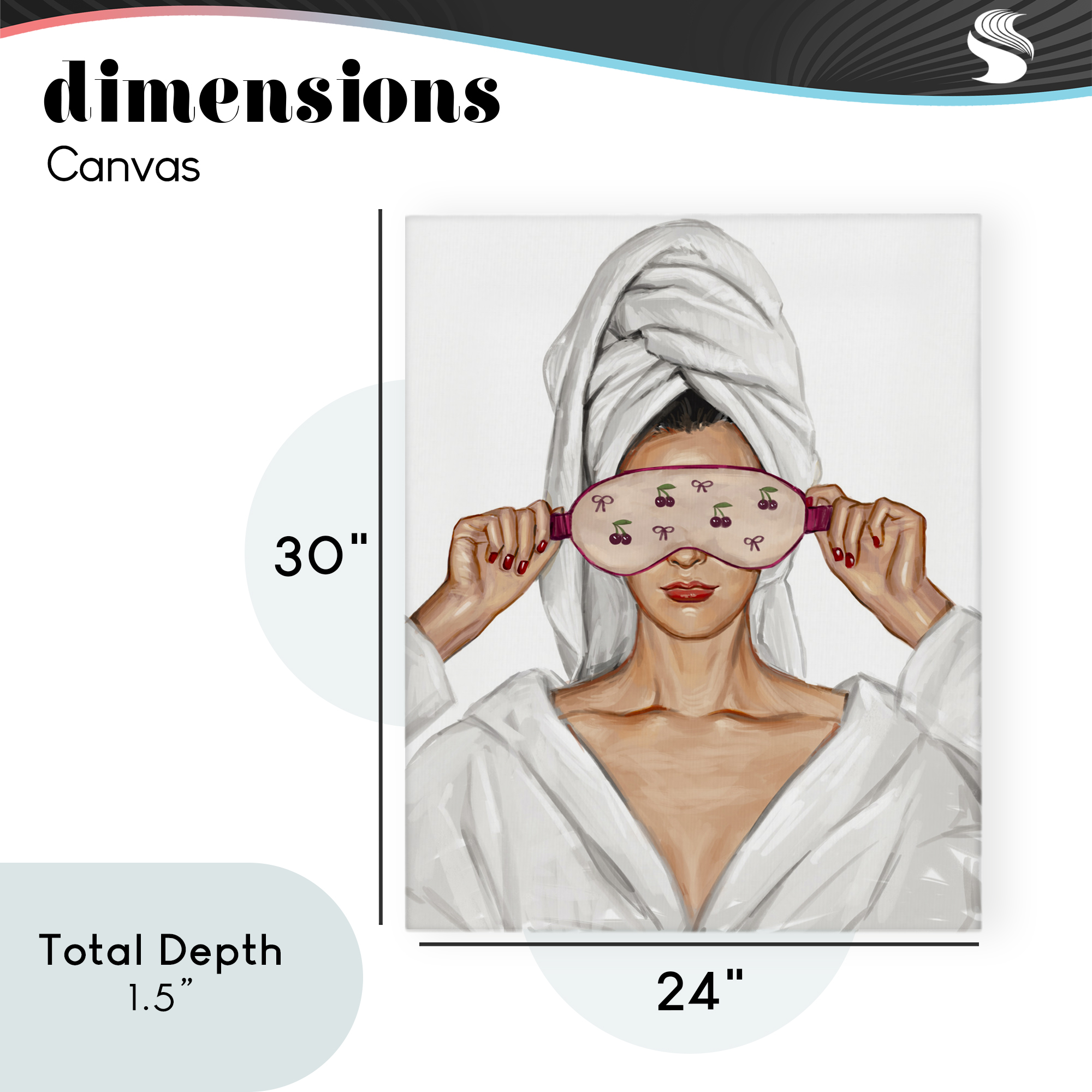Cherry Eye Mask Fashionista Canvas Wall Art, design by Ziwei Li