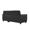 DHP Noah Sectional Sofa Bed with Storage and Twin Memory Foam Mattress, Black Faux Leather