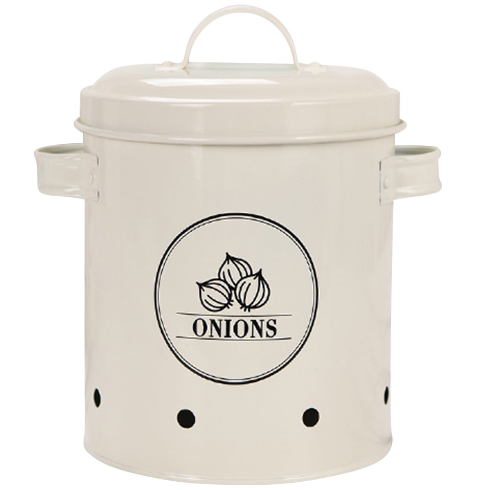 Iron Kitchen Storage Bucket Onion Buckets Potato Onion Ginger Garlic Storage Holder
