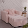 thumbnail image 6 of Miekor Furniture 44.9"Soft Modular Sofa Single - Very Comfortable & Stylish. Matches 30.7" Ottoman with Hydraulic Lift. Ideal for Bedroom & Living Room, Light Pink 0015, 6 of 16
