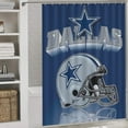 thumbnail image 2 of Football Cowboys Shower Curtain Modern Home Bathroom Bathtub Decor Waterproof Fabric with Hooks, 2 of 6