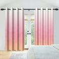thumbnail image 3 of Nanqianyi Pink Orange Gradient Blackout Curtains With Diamond Pattern, 2 Panels Set, 42" W x 84" L, Grommet Drapes for Bedroom, 3 of 8