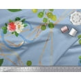 thumbnail image 3 of Soimoi Poly Georgette Fabric Leaves & Ranunculus Floral Print Sewing Fabric Yard 42 Inch Wide, 3 of 3
