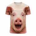 thumbnail image 4 of TGPMGRZ Cartoon T Shirt for Kids Back to School Short Sleeve Funny 3D Animal Tops Halloween Party #A08 Light Pink 2-3 Years, 4 of 6