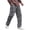 Grey, variant on Migroa Mens Baggy Jeans Elastic Waist Denim Casual Loose Fit Wide Leg Cargo Pants with Drawstring Streetwear Pants Black L
