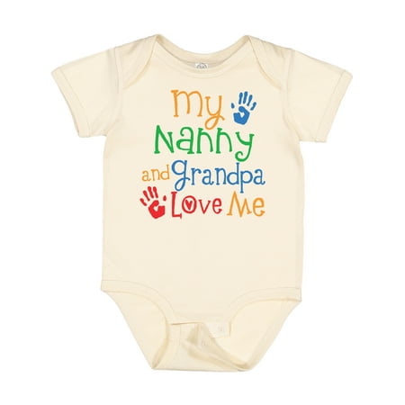 

Inktastic Nanny and Grandpa Love Me Gift Baby Boy or Baby Girl Bodysuit