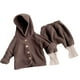 thumbnail image 1 of Ropa infantil Laklulu Abrigo de bebé Traje de pantalón Harun Conjunto de dos piezas de primavera y otoño (marrón), 66 cm, 1 of 5