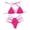 00 # Hot Pink, variant on REORIAFEE Two Piece Swimsuit for Women High Waisted Beach Vacation Swimwear Split Bikini Circle Lace Sling Swimsuit Blue M