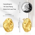 thumbnail image 5 of Lancharmed Gold Plated Cute Earrings for Womens,Oval Earring Women Birthday Gifts 2025, 5 of 7