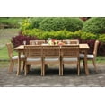 thumbnail image 4 of Teak Dining Set: 10 Seater 11 Pc: 117" Double Extensions Rectangle Dining Table & 10 Arbor Stacking Armless Chairs Outdoor Patio Grade-A Teak Wood WholesaleTeak #WMDSAB30, 4 of 4