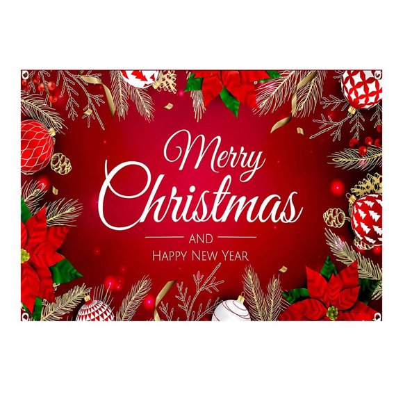 TIELUTT Décoration de Porte de Garage de Noël Bannière Murale de Porte de Garage de Noël Housse 6x13 Bannières de Pâques pour l'Extérieur Mât de Drapeau Étoilé Guirlande de Fanions d'Extérieur Fanions de Collège Bannières Véranda avant Noël