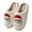 Red, variant on Utoimkio Platform Sandals for Women Summer Men's and Women's Couple Shoes Flat Plush Non-slip Home Shoes Linen Comfortable Platform Slippers