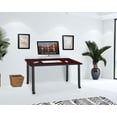 thumbnail image 2 of Regency Kee 60 x 24 in. Mobile Desk- Mahogany Top, Black Legs, 2 of 7