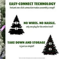 thumbnail image 3 of Fraser Hill Farm Clear Prelit LED Green Hinged Dunhill Pine Glitter Finish Christmas Tree, with G40 Lights 7.5', 3 of 6