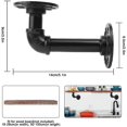 thumbnail image 2 of Juego de 6 estantes flotantes personalizados de tubería de hierro industrial rústico, soportes para estantes de bricolaje, accesorios negros incluidos, 2 of 5