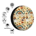 thumbnail image 4 of Kdxio Spare Tire Cover for RV Trailer, Waterproof Wheel Cover,Camper Spare Tire Cover Fit for Rv SUV Truck Travel Trailer 14 inch-Mushrooms And Rainbows Peace, 4 of 8
