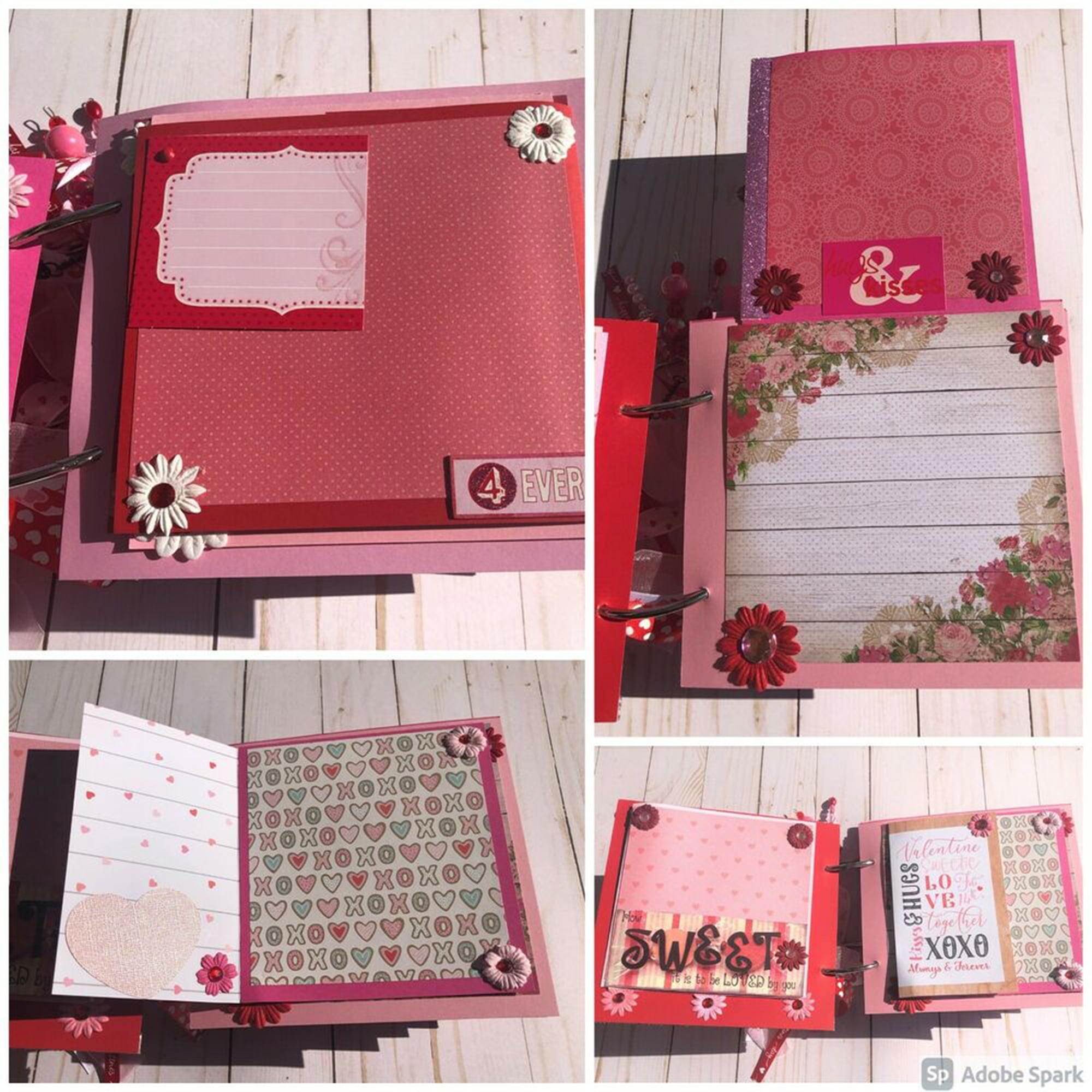 Scrapbook Album BORR Handmade DIY Couples Photo Album Family Memory Book  Black Page Scrap Book for Wedding Anniversary, Christmas, Valentine's Day