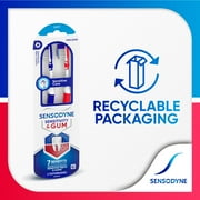 Sensodyne Sensitivity & Gum Soft Toothbrush Designed for Sensitive Teeth, 2-Pack, for Adults