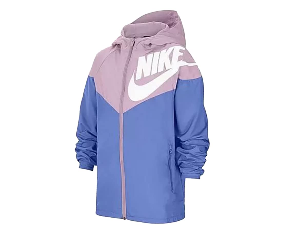 nike windbreaker blue and pink