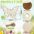 thumbnail image 5 of 40PCS Wooden Hollow Butterfly Ornaments to Paint, 8 Styles DIY Blank Unfinished Wood Cutouts Ornament for Crafts Hanging, 5 of 7