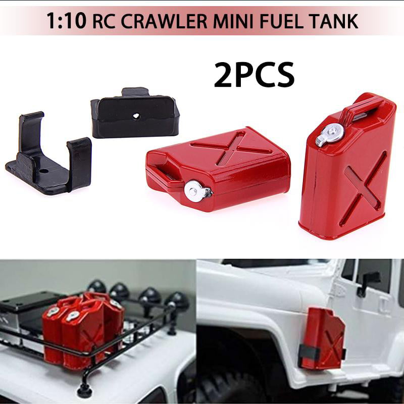 2Pcs Fuel Oil Tank Can For TRX-4 SCX10 D90 1/10 RC Rock Crawler Decoration Parts