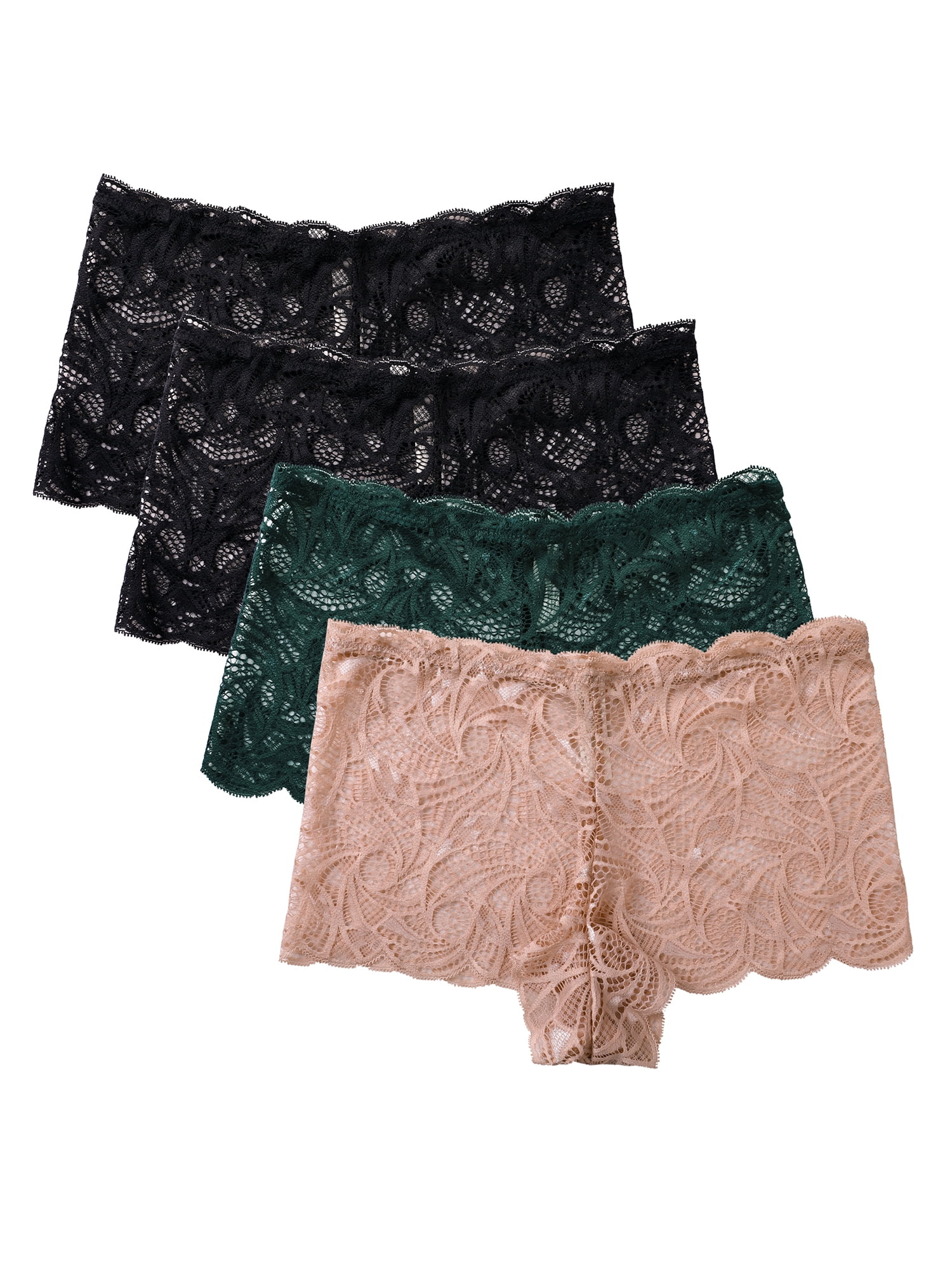 Charmo Womens Sexy Lace Boyleg Panties, 4 Pack Walmart Canada