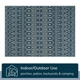 thumbnail image 4 of Well Woven Nors Blue & Beige Indoor/Outdoor Flat Weave Pile Nordic Lattice Pattern Area Rug 8x10 (7'10" x 9'10"), 4 of 10