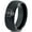 Black Dome Tungsten, variant on Tungsten Anchor Rope Band Ring 8mm Men Women Comfort Fit Black Dome Polished