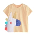 thumbnail image 2 of Valcatch Toddler Girls Short Sleeve Shirts Cartoon Cotton Shirt Tee Summer T-Shirts for Girls 2-7 Years, Pack of 2, 2 of 9