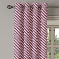 thumbnail image 2 of Ambesonne Geometric Grommet Curtain, Mosaic Grid Pattern, 50" x 96", Dark Coral Navy Blue, 2 of 6
